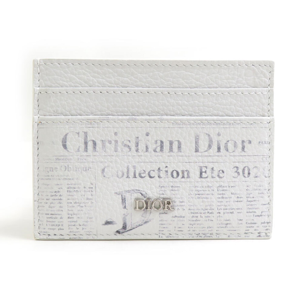 Christian Dior Card Case Wallet Daniel Arsham Collaboration Leather White
